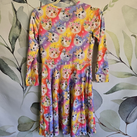 Rainbow Caticorn Cat Dress EUC - Picture 4 of 6